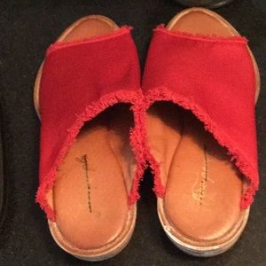 Free people red Riley santin Sandals